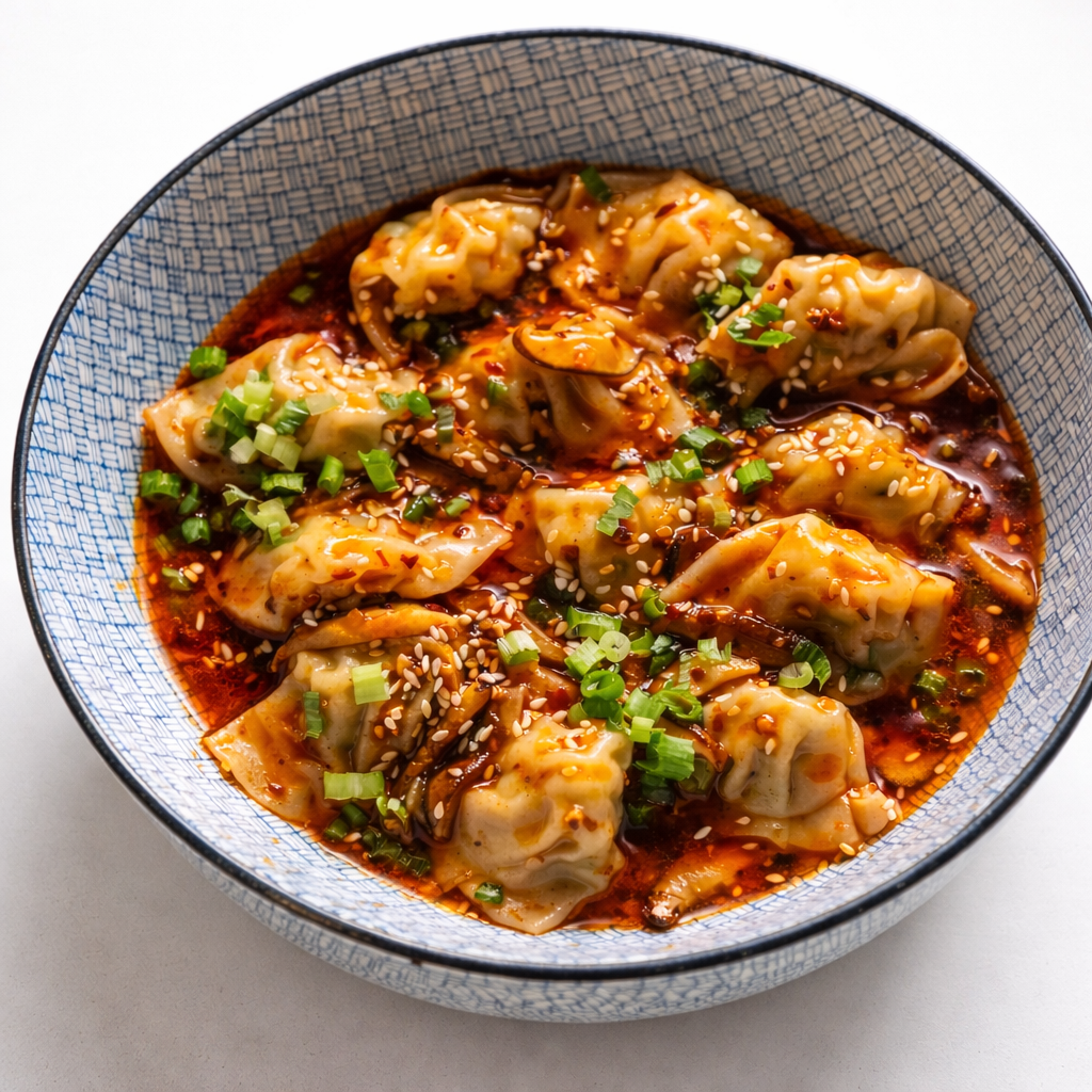 Chili Oil Dumplings (Spicy Sichuan-Style Wontons)