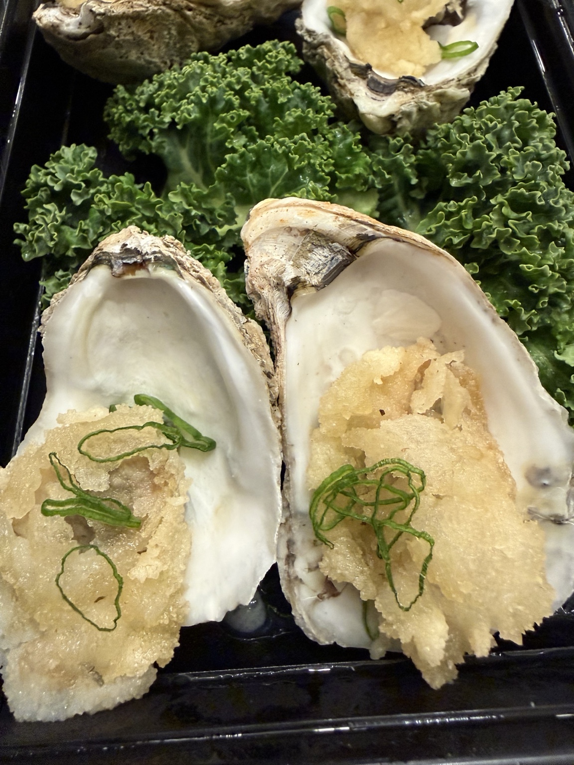 Tempura Fried Oysters with Grated Daikon