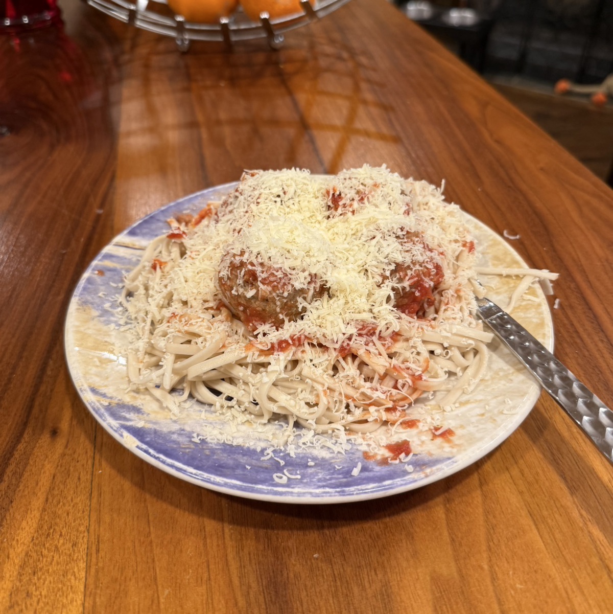 Spaghetti and Meatballs with Marinara and Parmesan