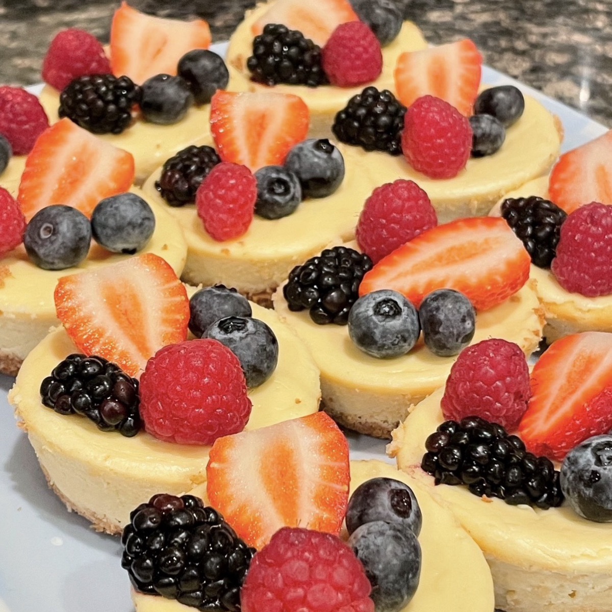 Mini Mixed Berry Cheesecakes