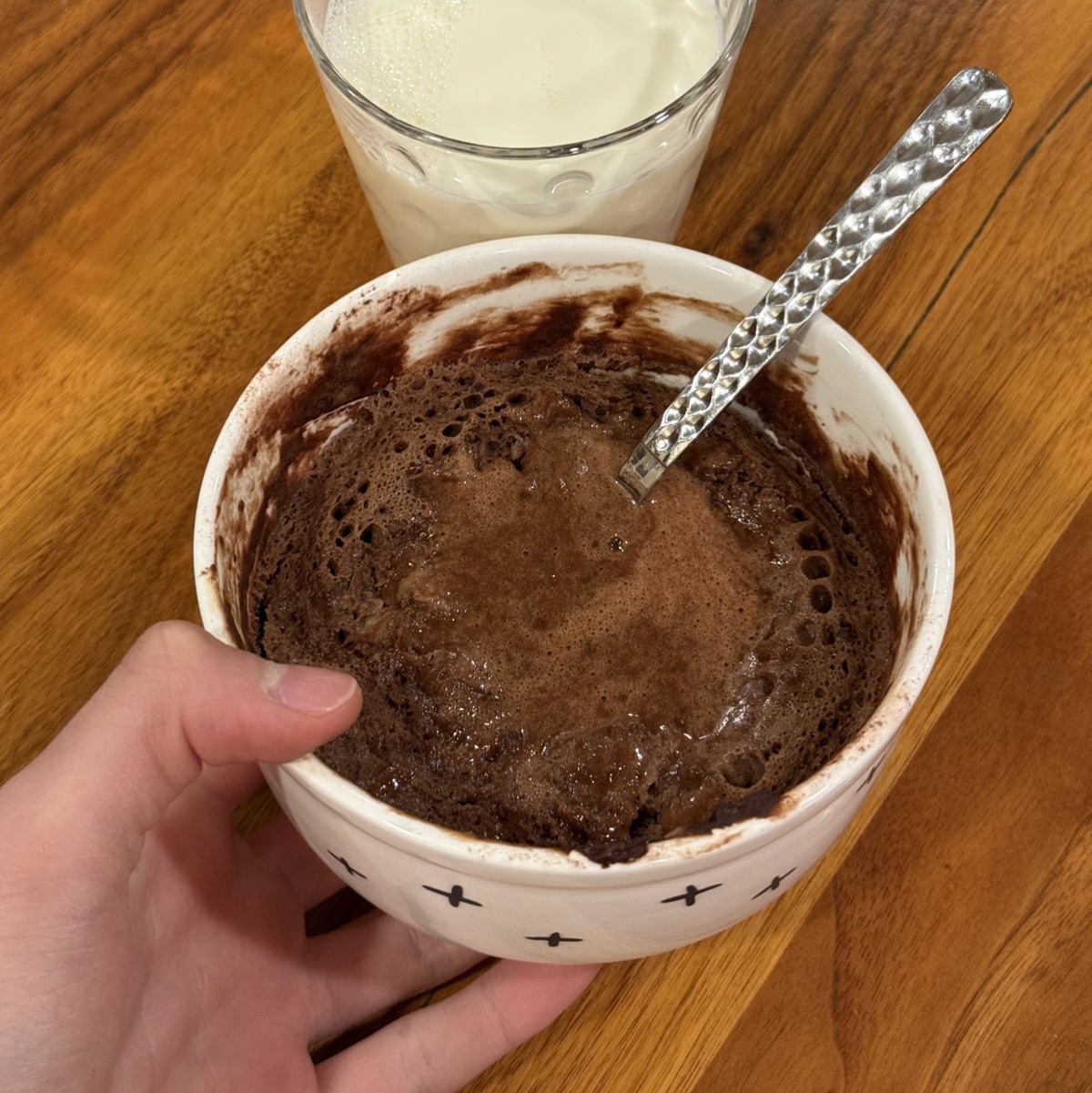 5-minute molten banana brownie