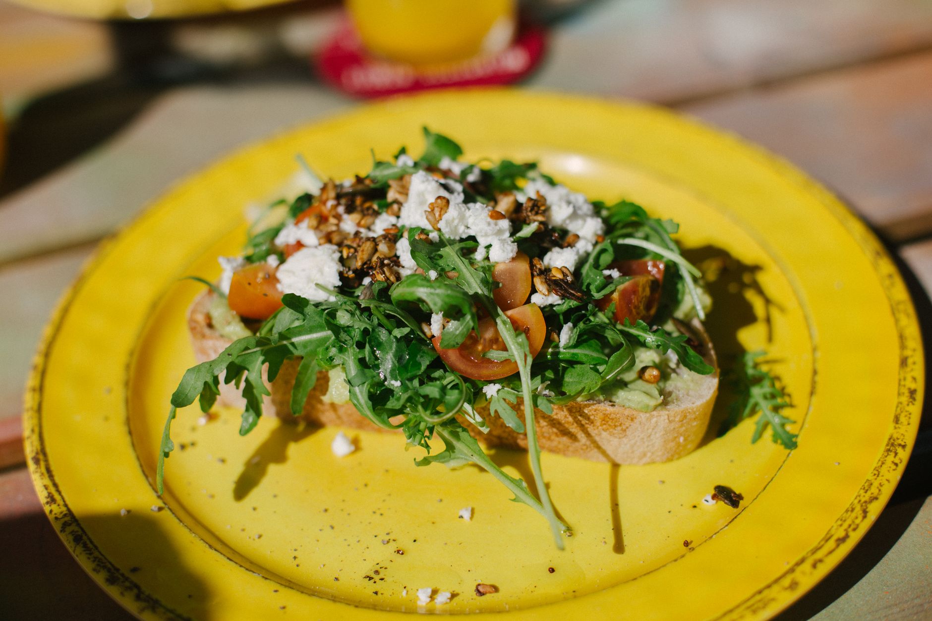 Arugula and Feta Bruschetta