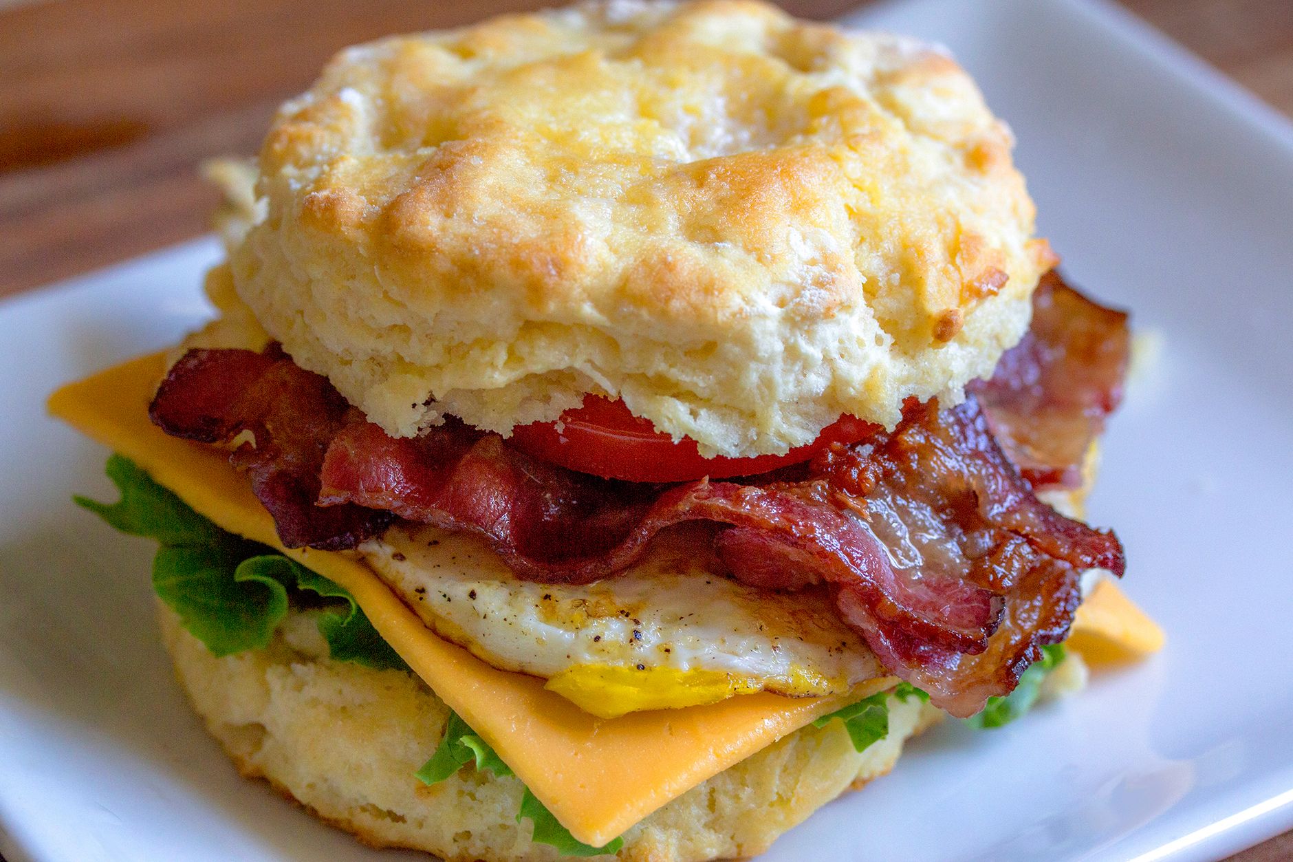 Bacon Egg and Cheese Biscuit Sandwich