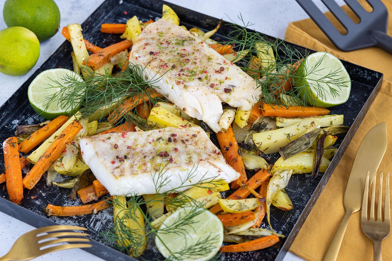 Baked Fish with Roasted Vegetables