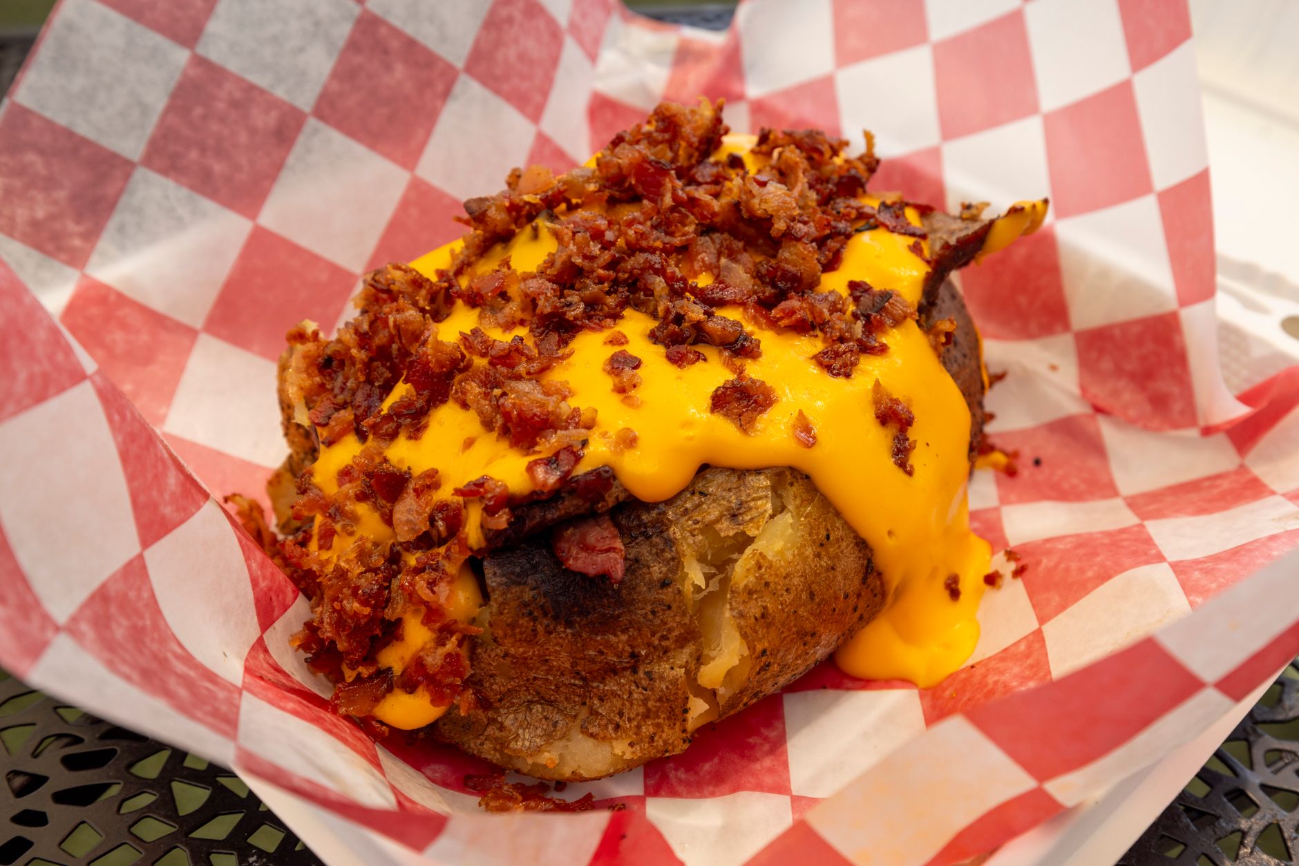 Baked Potato with Cheese and Bacon