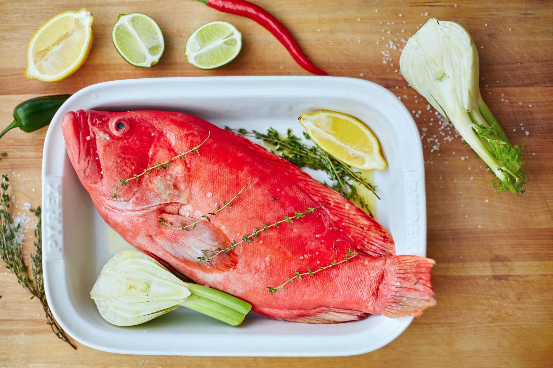 Baked Red Snapper with Lemon and Herbs