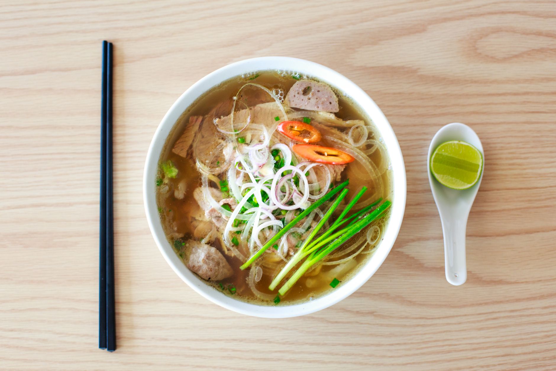 Beef Meatball Noodle Soup