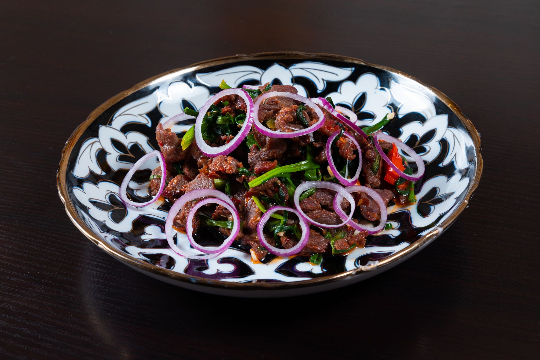 Beef Salad with Red Onion and Herbs