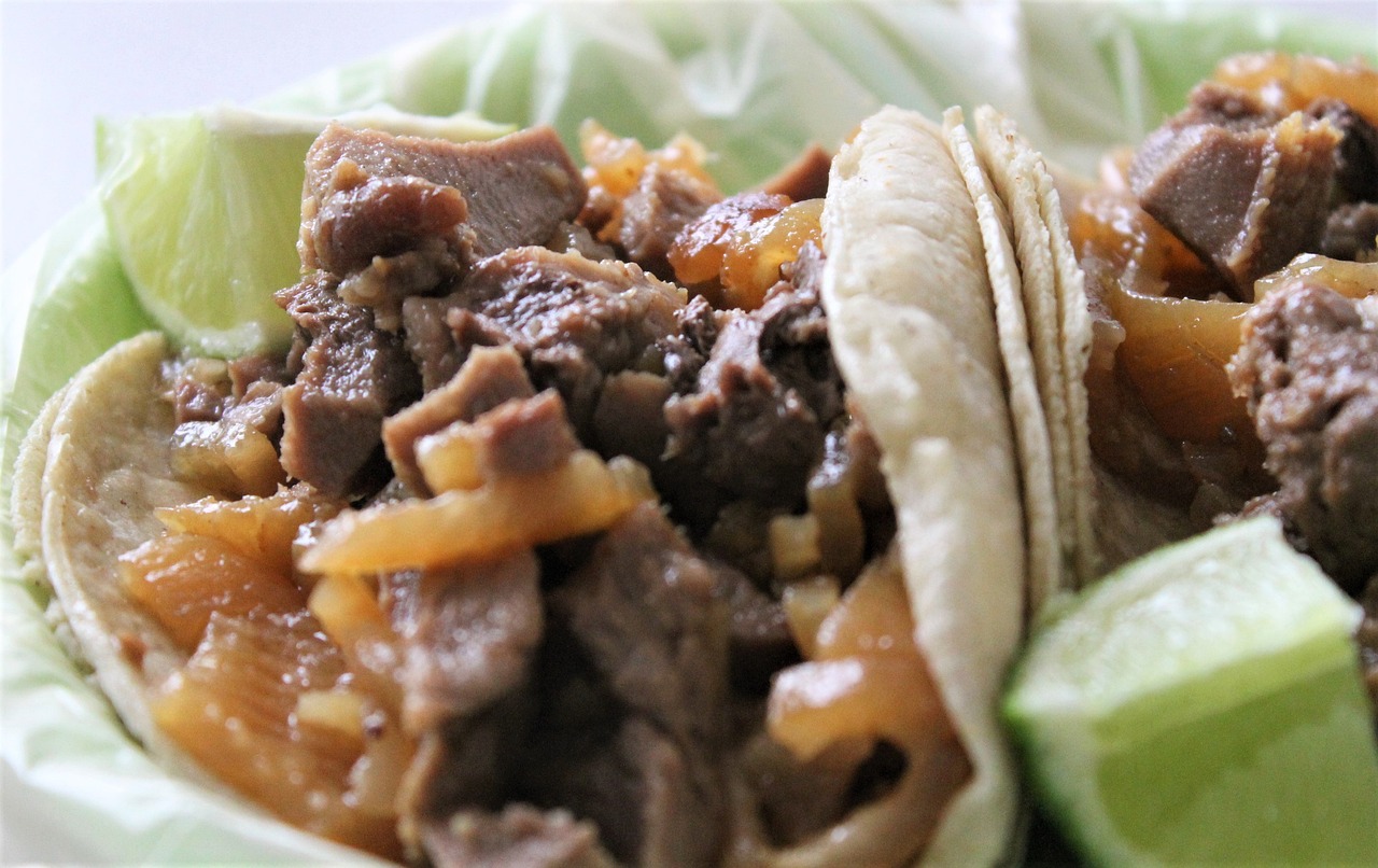 Beef Tacos with Onions and Orange