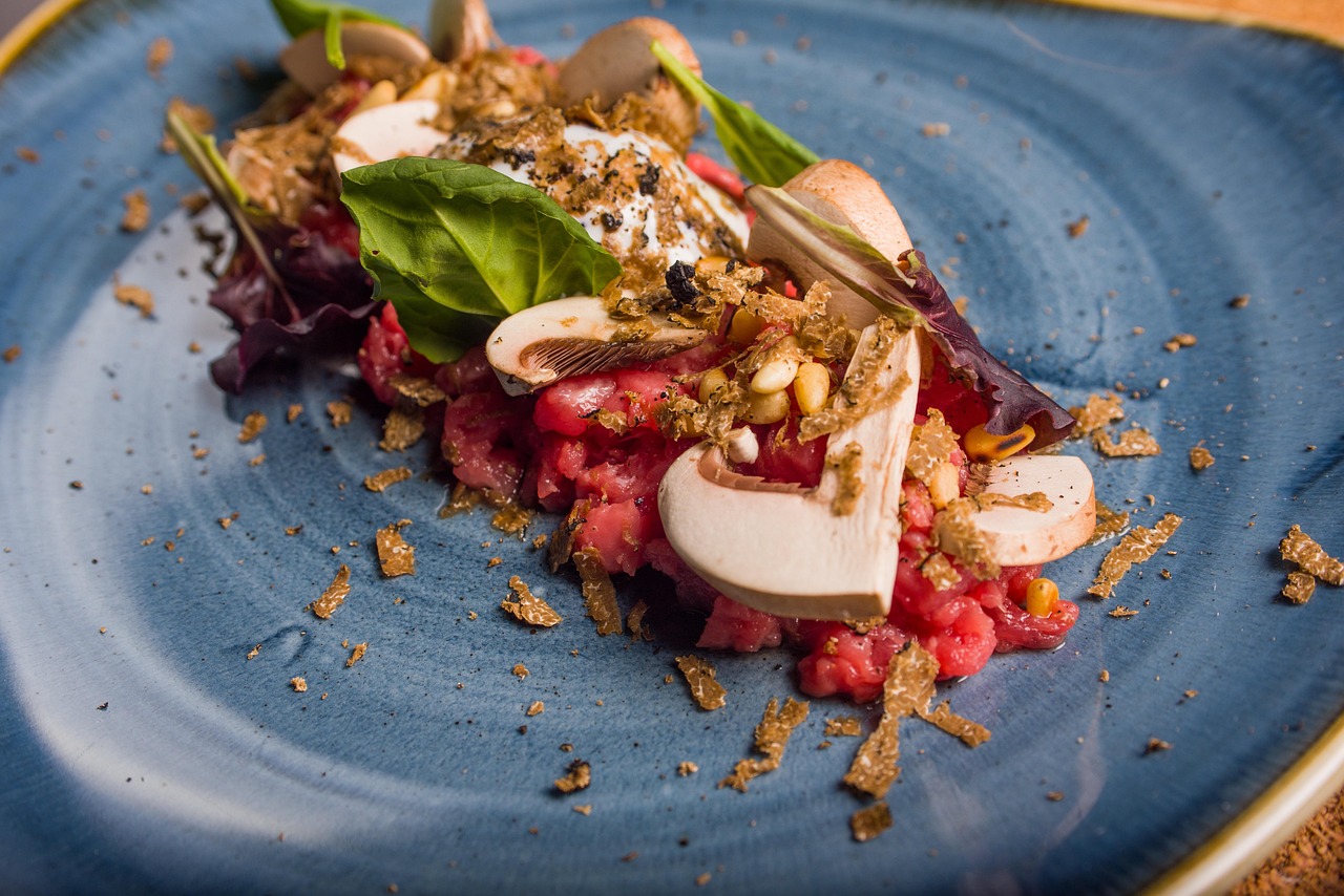 Beef Tartare with Mushrooms and Herbs