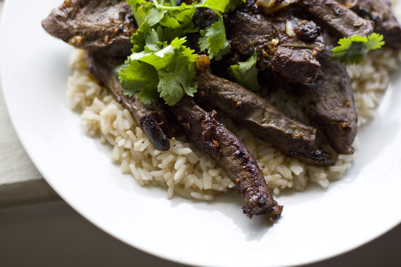 Beef with Rice and Cilantro