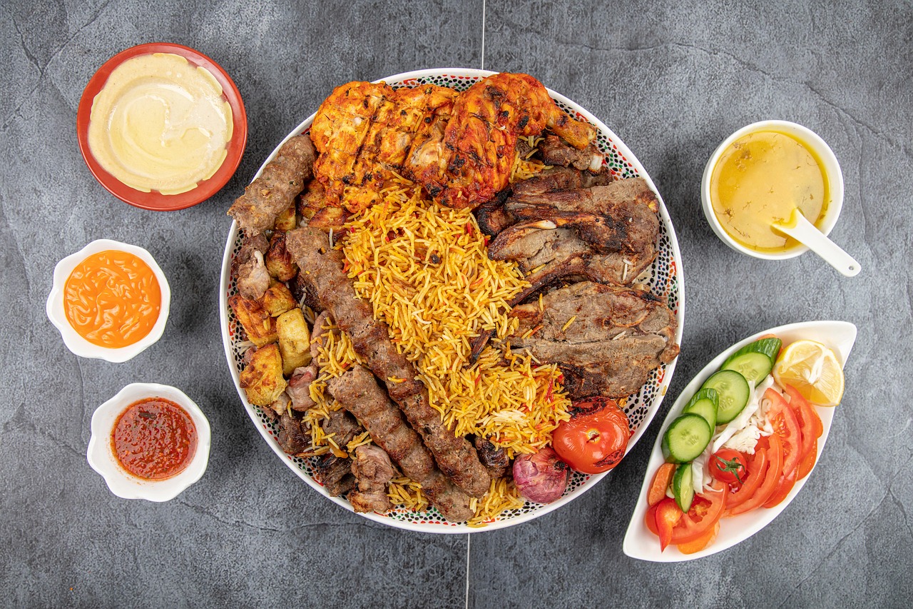 Biriyani with Kebabs and Grilled Meats