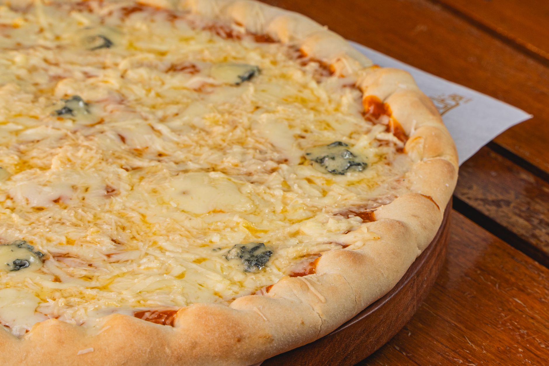 Blue Cheese and Mozzarella Pizza
