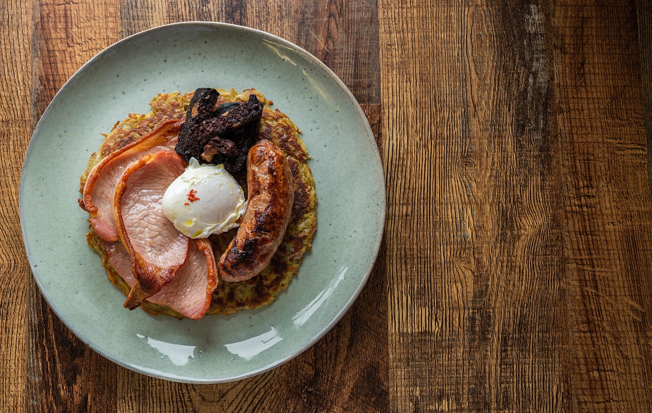 Breakfast Hash with Eggs, Bacon, and Sausage