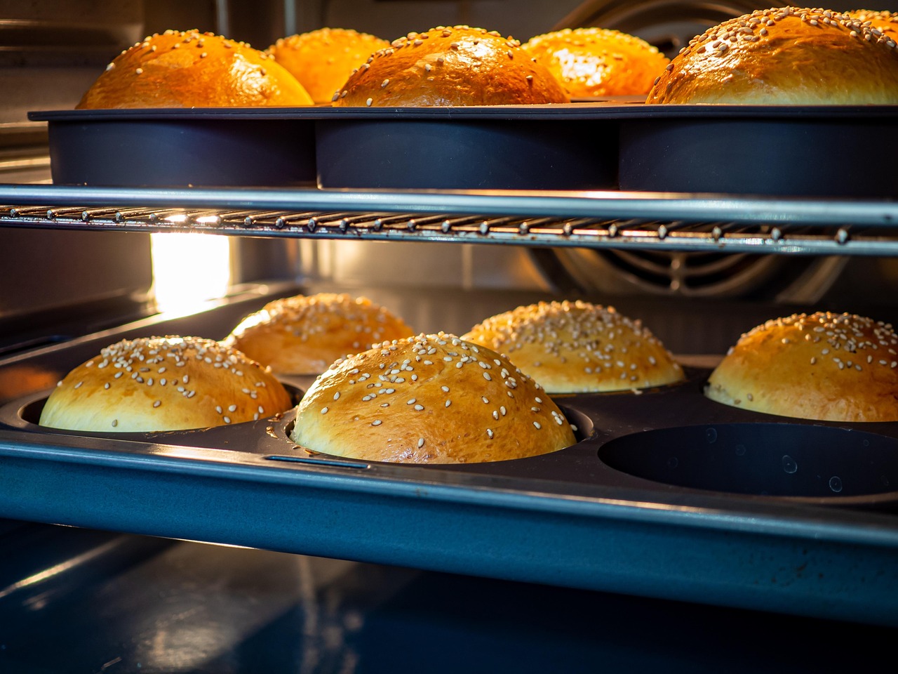 Brioche Buns with Sesame Seeds