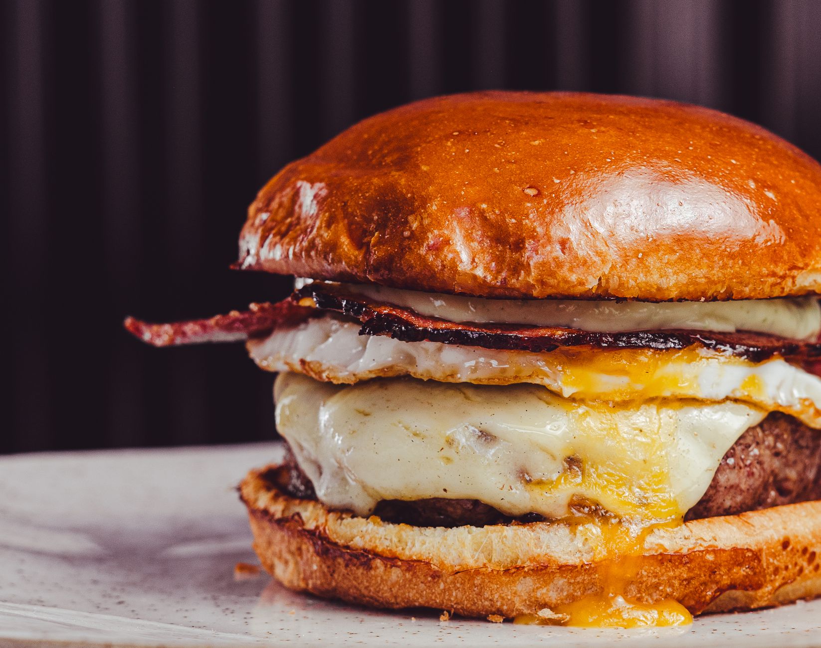Burger with Egg and Bacon