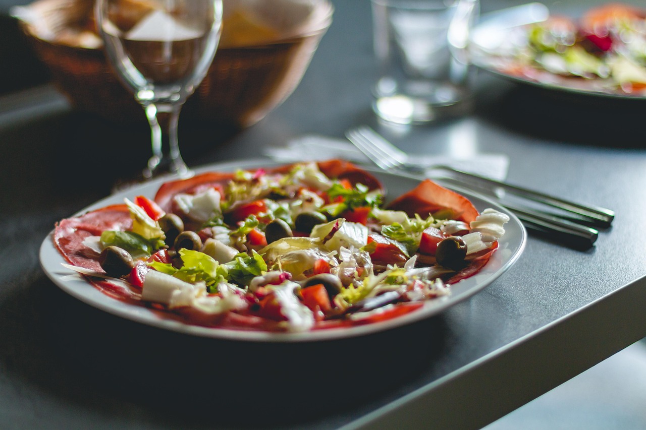 Caprese Salad with Salami
