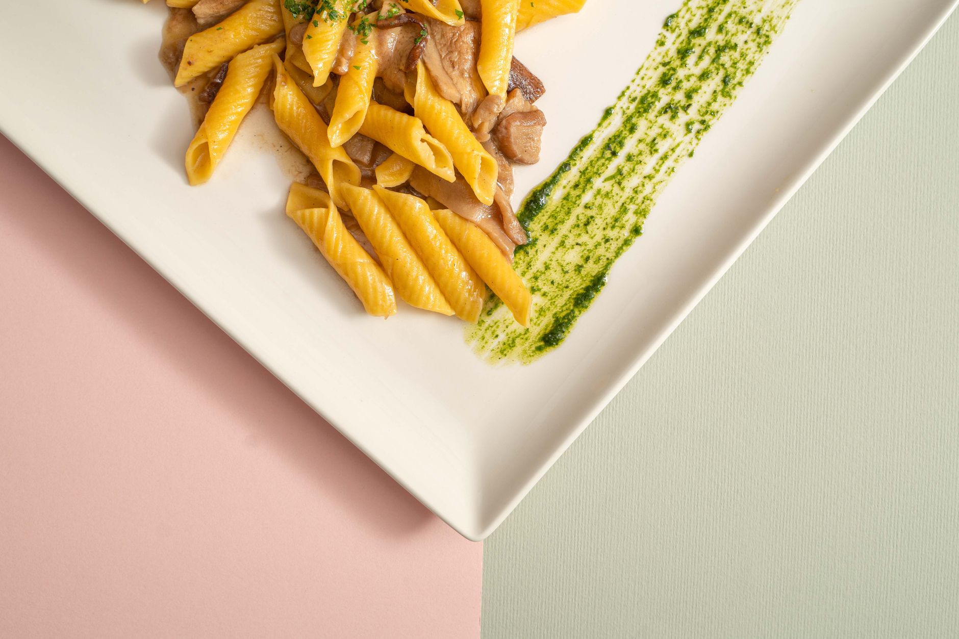 Casarecce with Pistachio Pesto