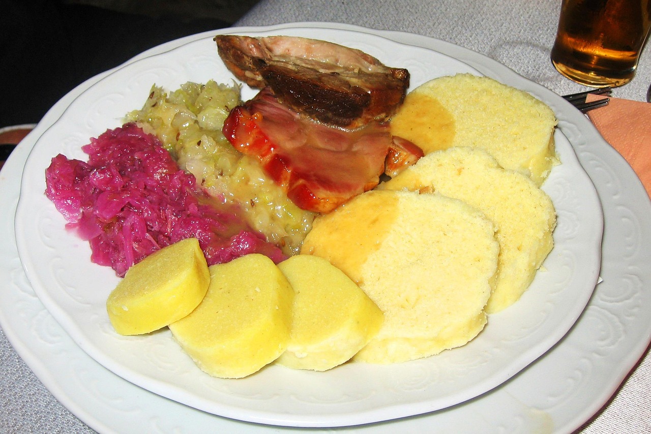 Cheese Dumplings with Bacon and Sauerkraut