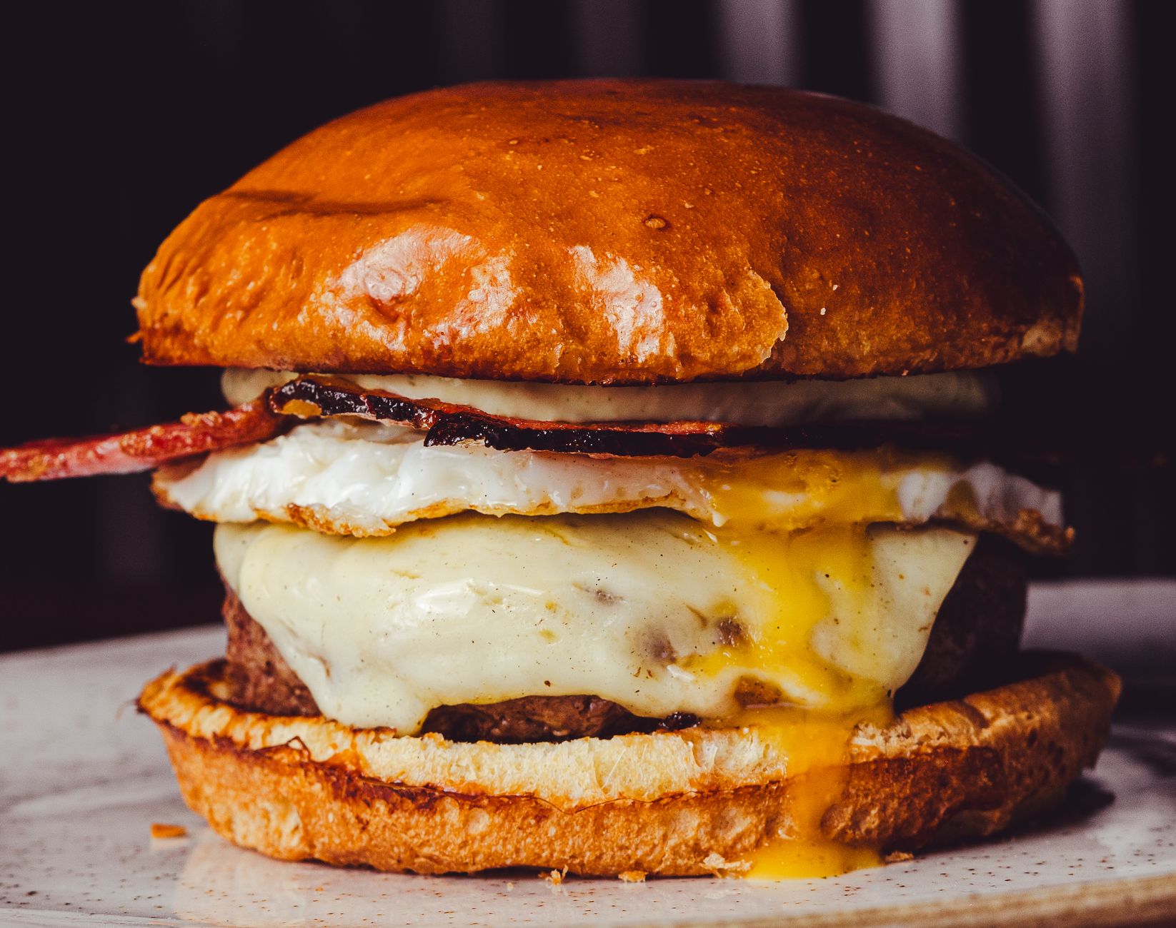 Cheeseburger with Egg and Bacon
