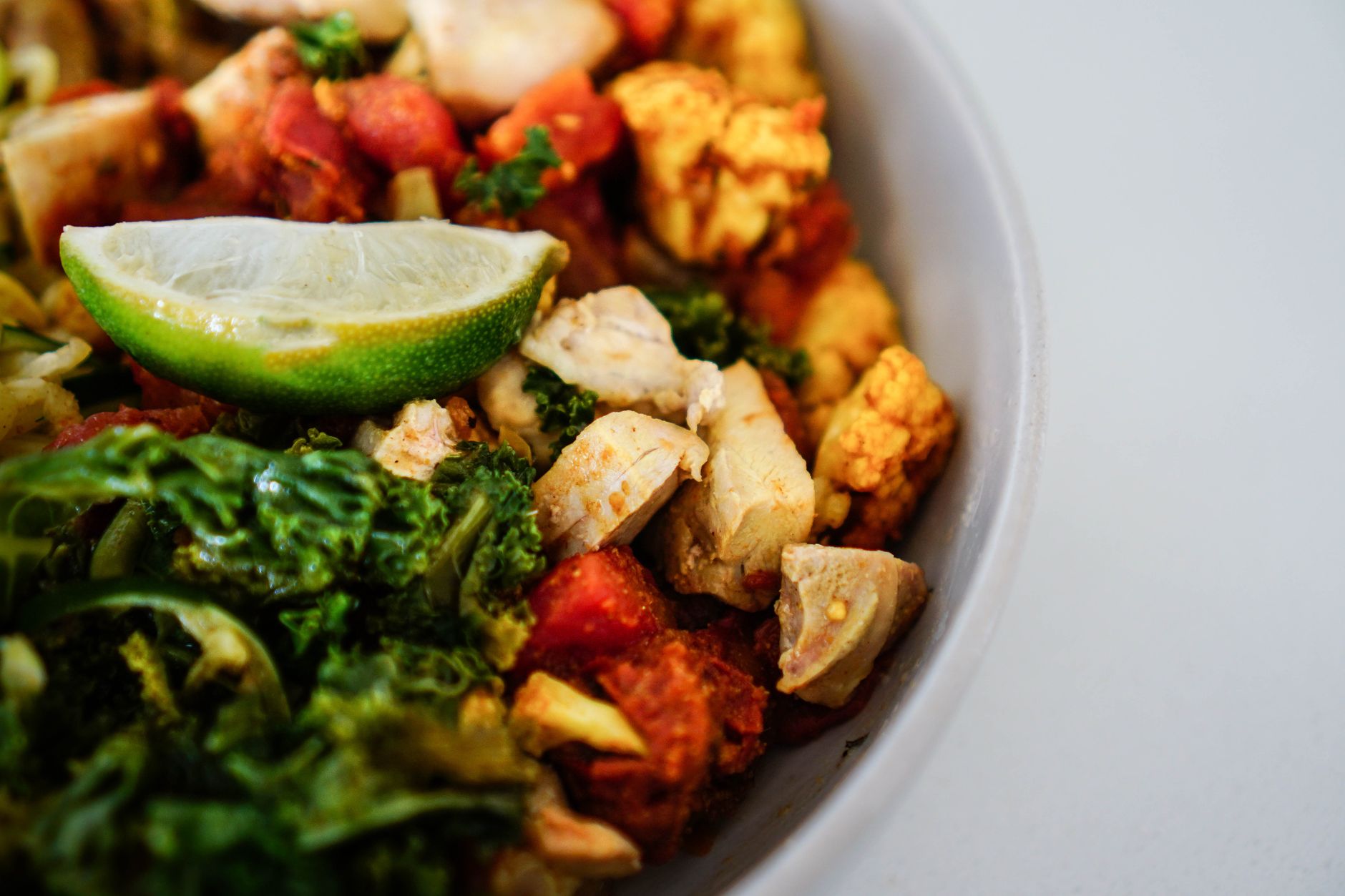 Chicken and Kale Salad with Lime