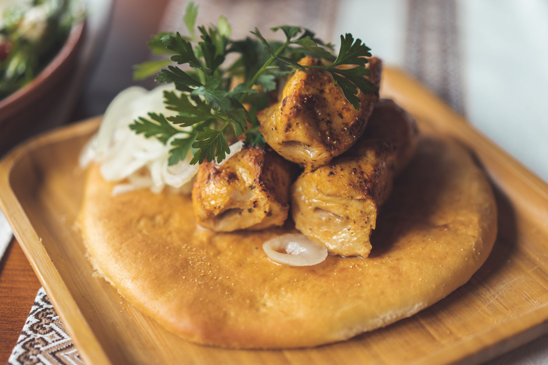 Chicken Kebab with Naan