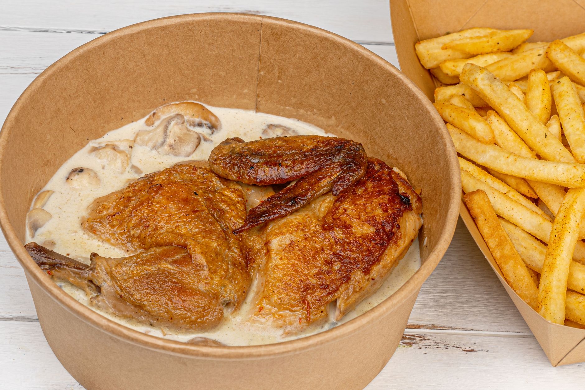 Chicken with Cream and Mushrooms