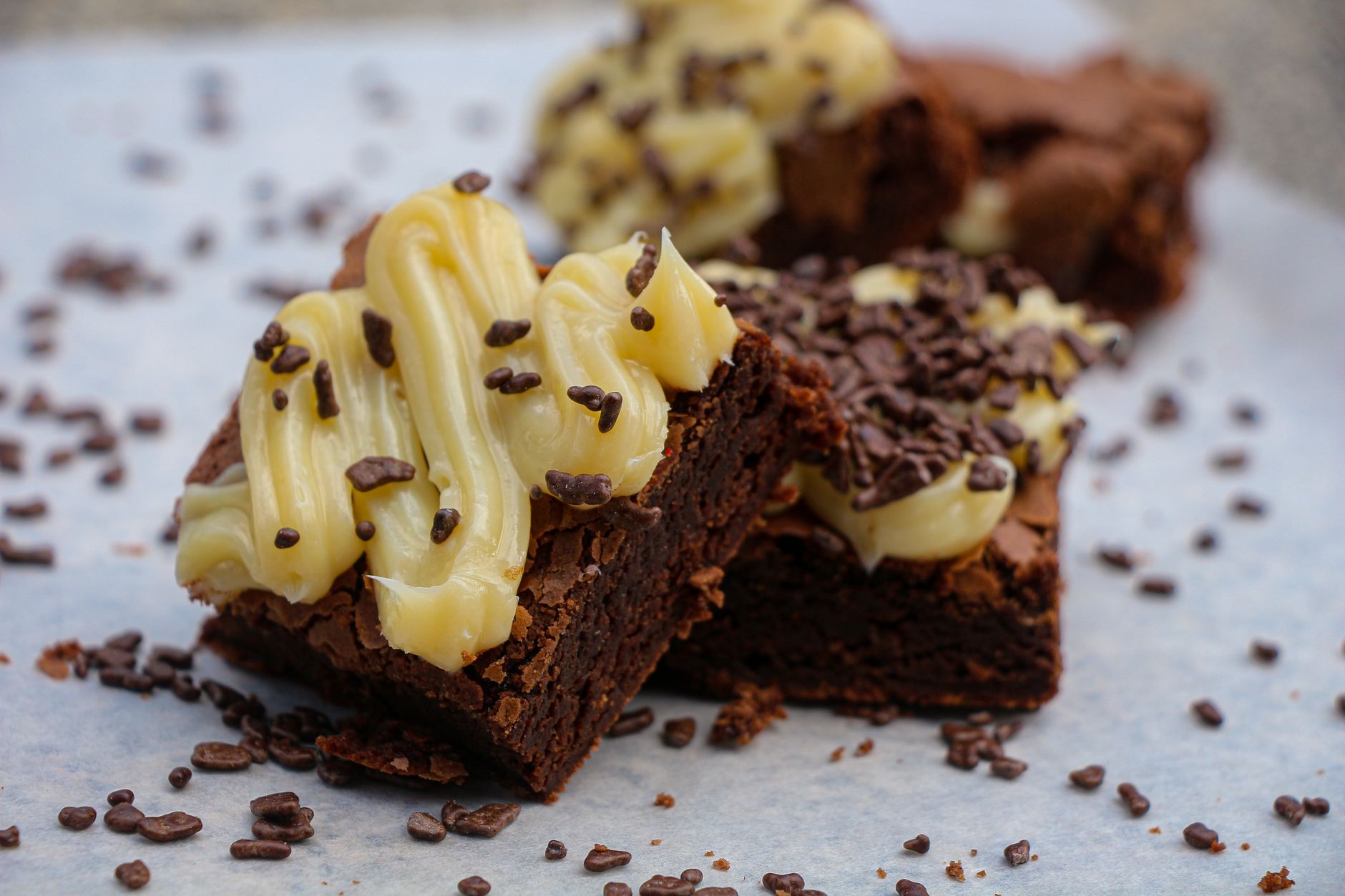 Chocolate Brownies with Buttercream Frosting