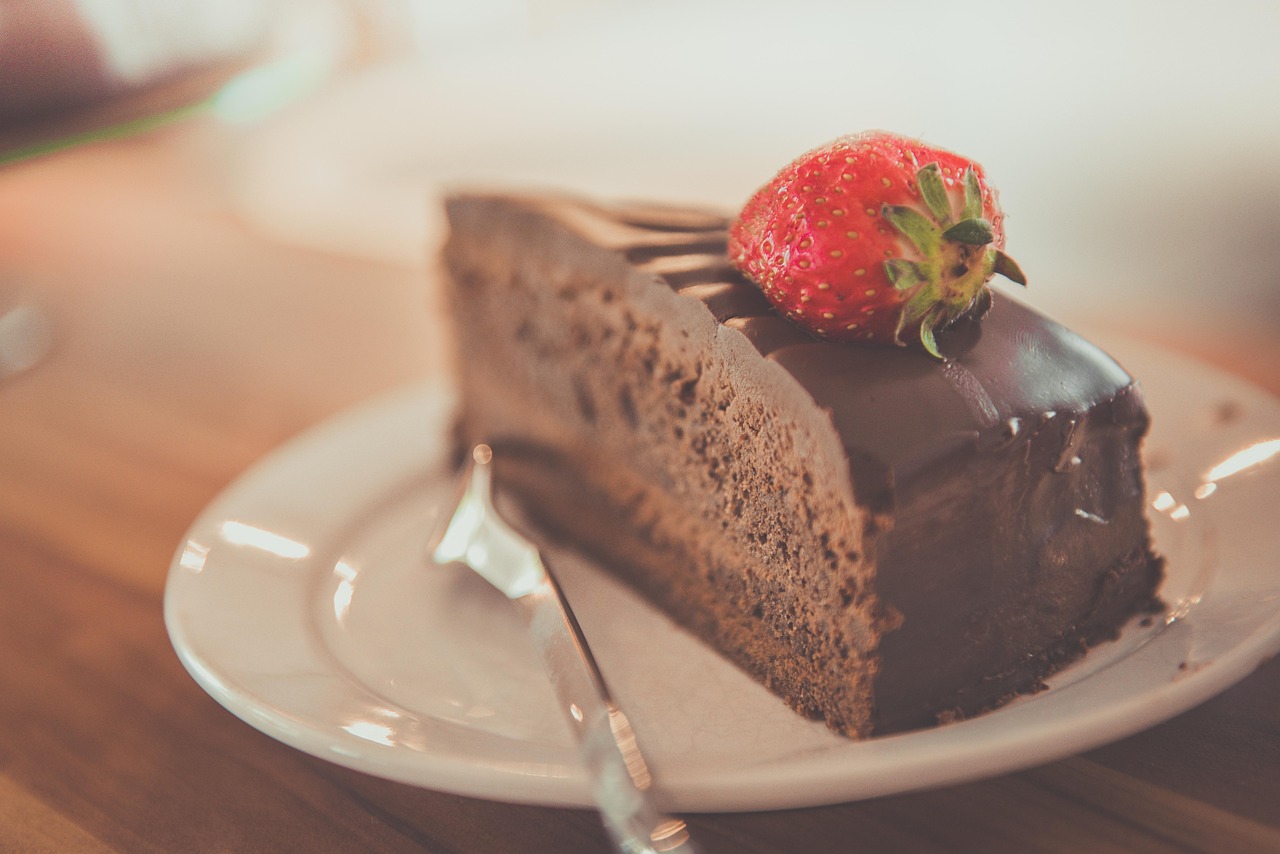 Chocolate Cake with Strawberry
