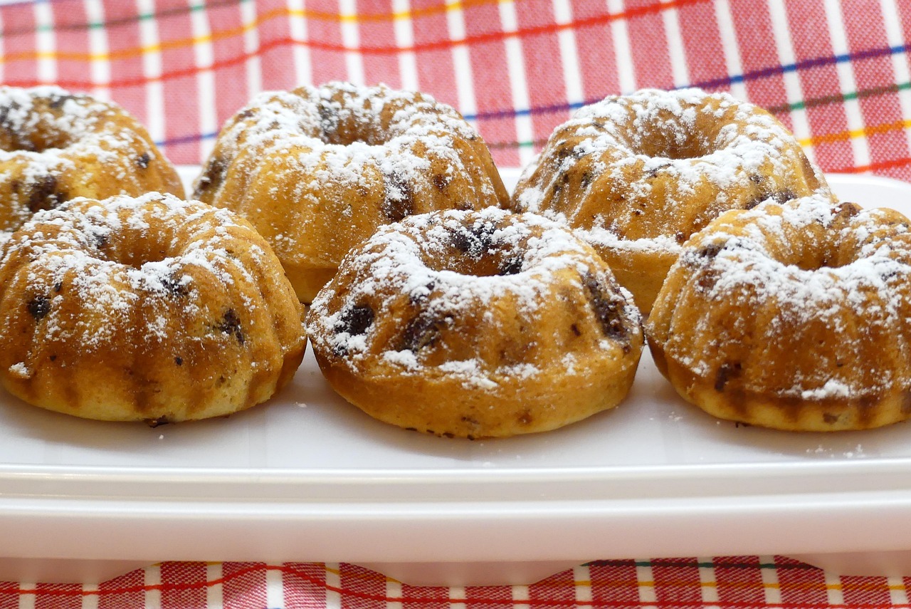 Chocolate Chip Mini Bundt Cakes
