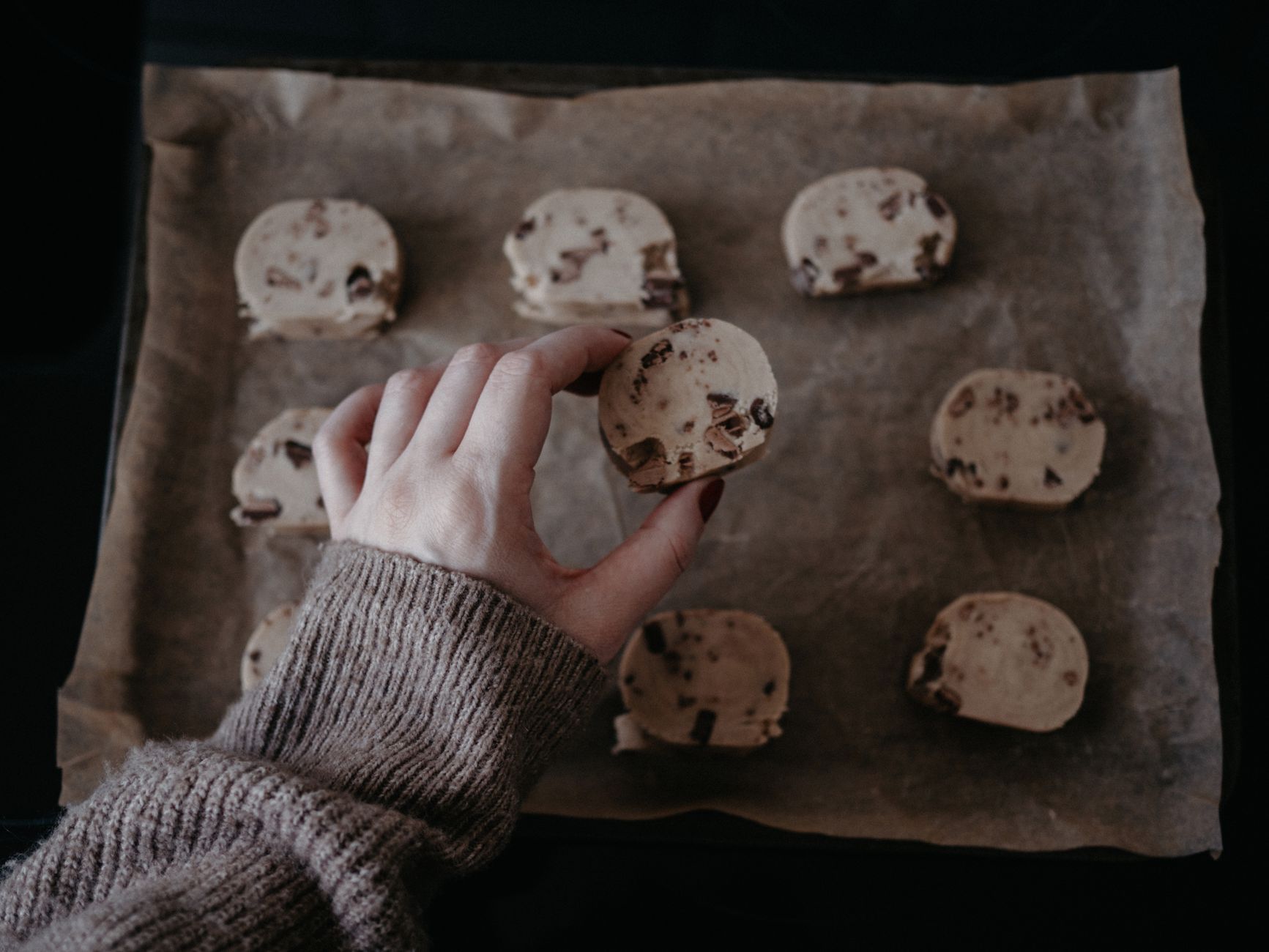 Chocolate Chip Shortbread Cookies