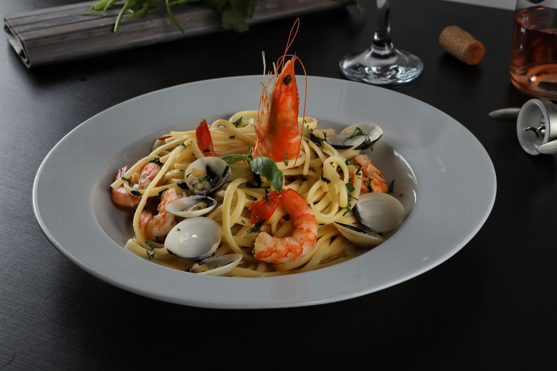 Clam and Shrimp Linguine