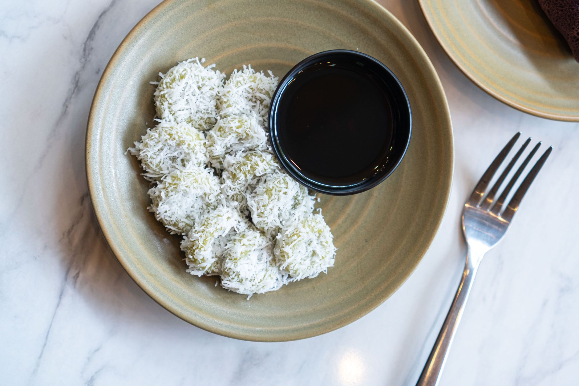 Coconut Rice Cakes with Palm Sugar Syrup