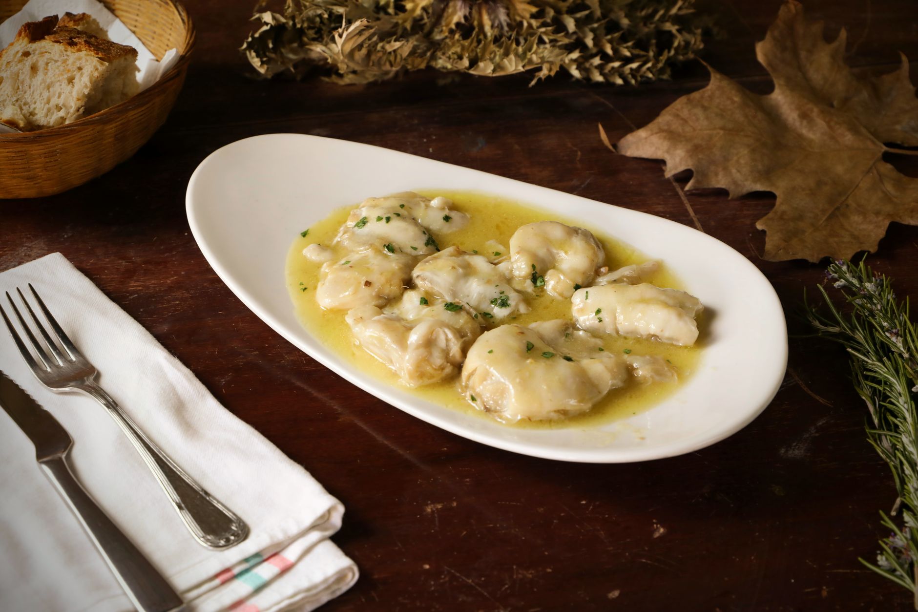 Cod in Garlic Oil
