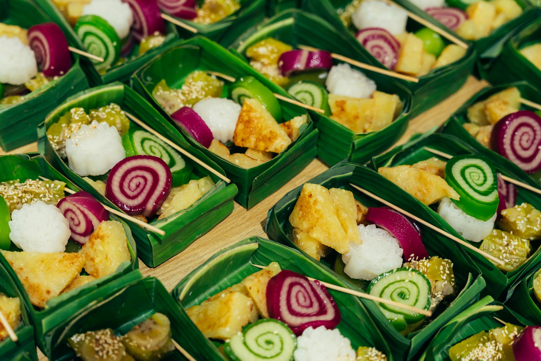 Compressed Rice with Vegetables and Tofu