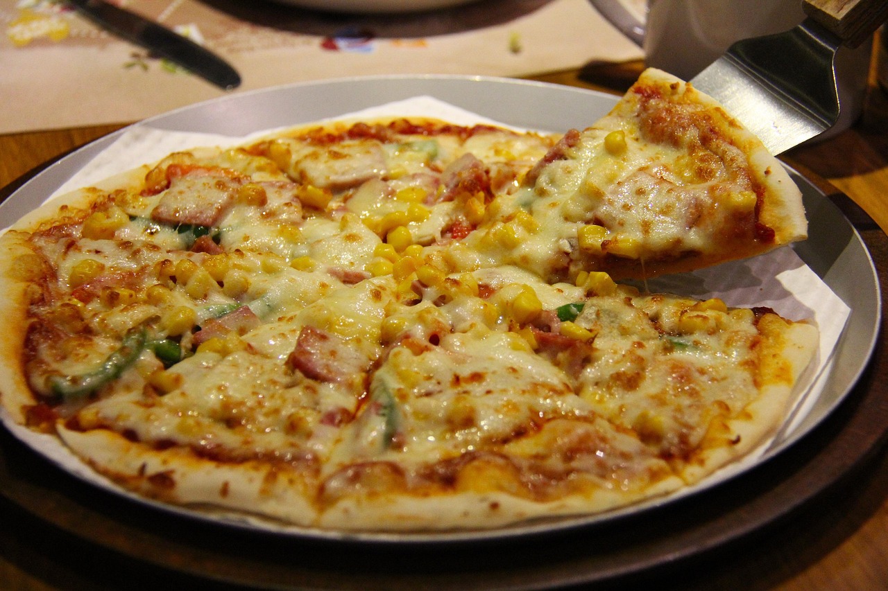 Corn and Sausage Pizza