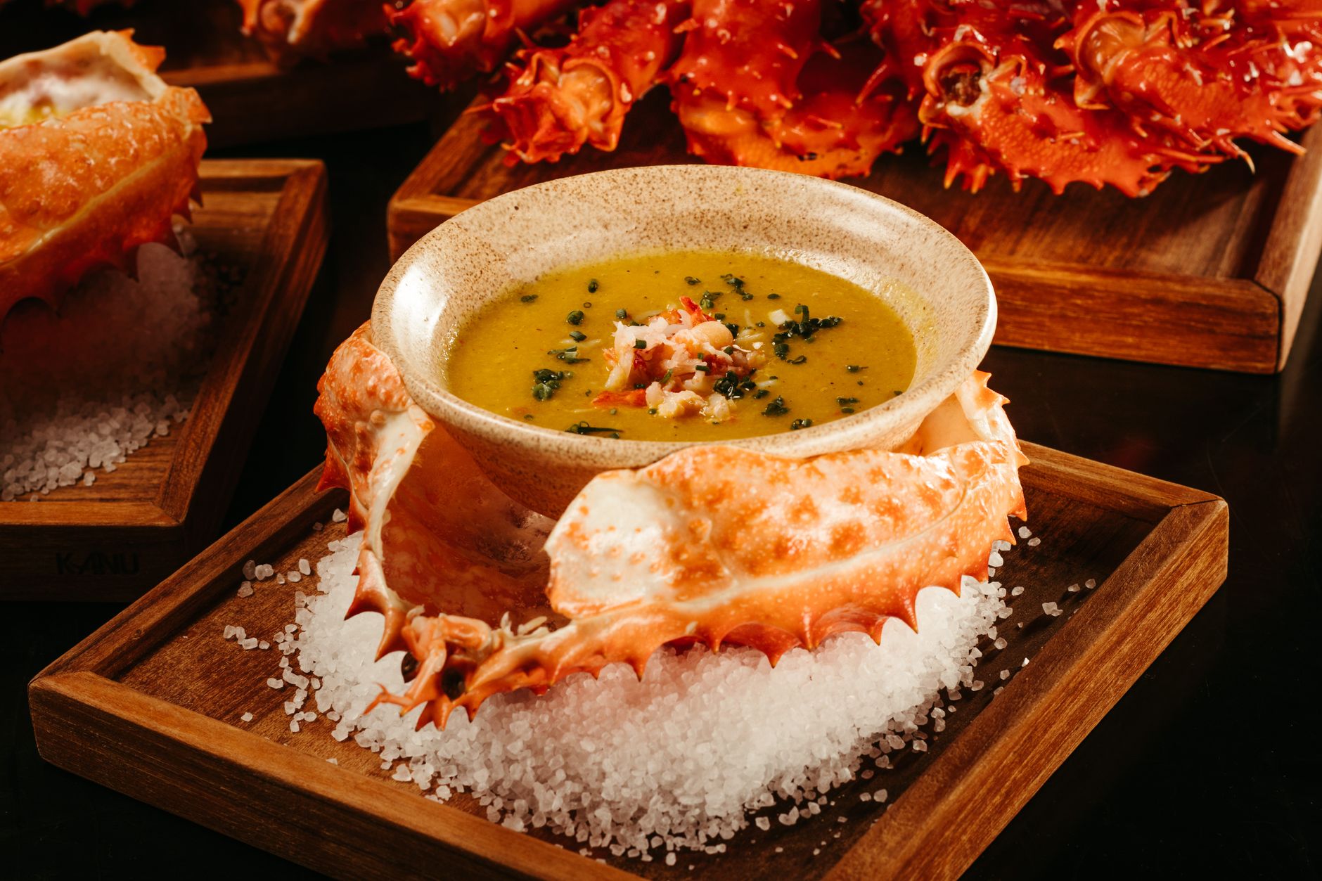 Crab Bisque with Snow Crab Legs