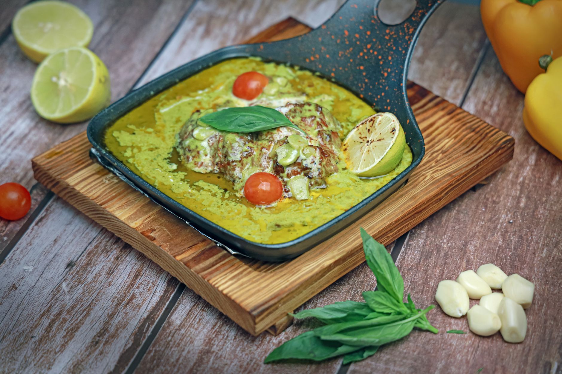 Creamy Pesto Meatballs