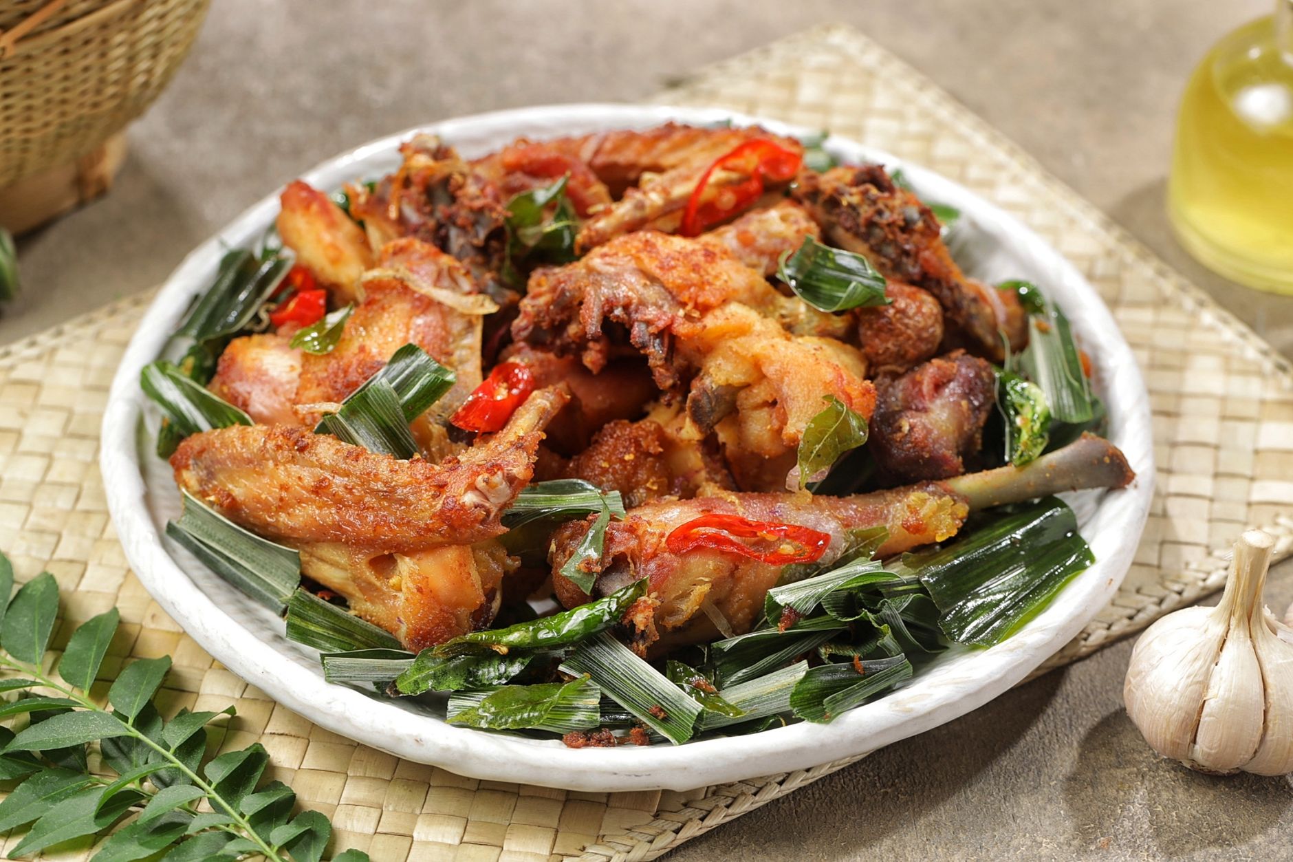 Crispy Fried Chicken with Lemongrass and Chilies