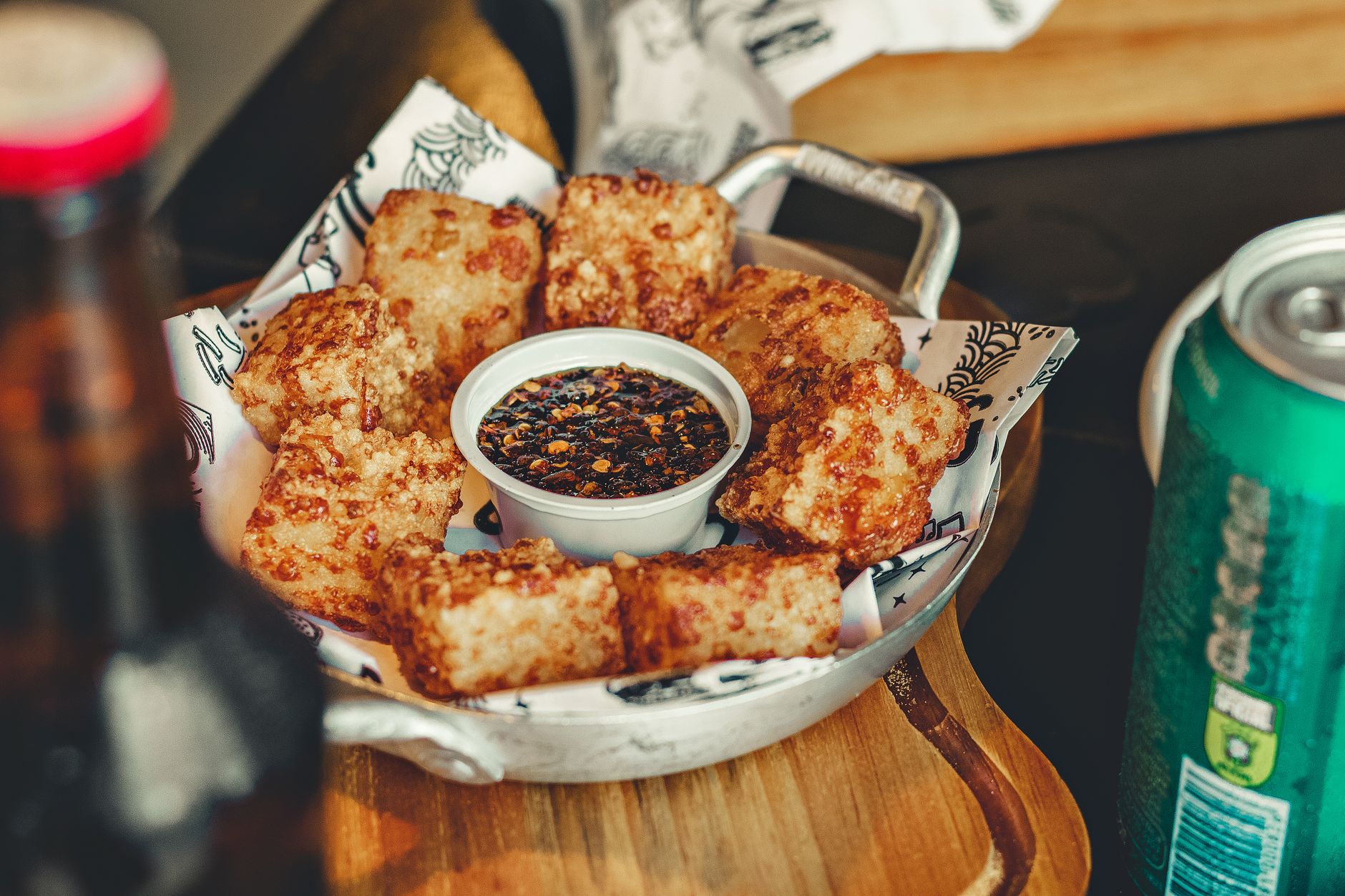 Crispy Tofu Bites with Chili Dipping Sauce