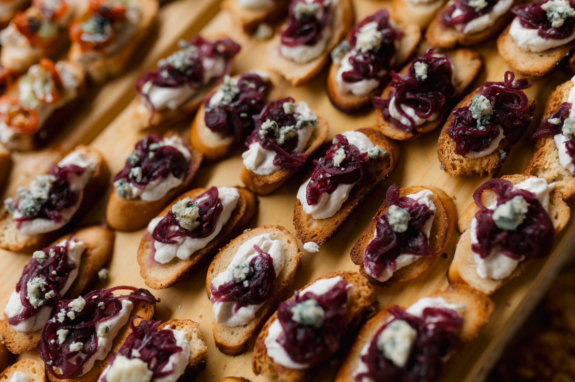 Crostini with Goat Cheese and Red Onions