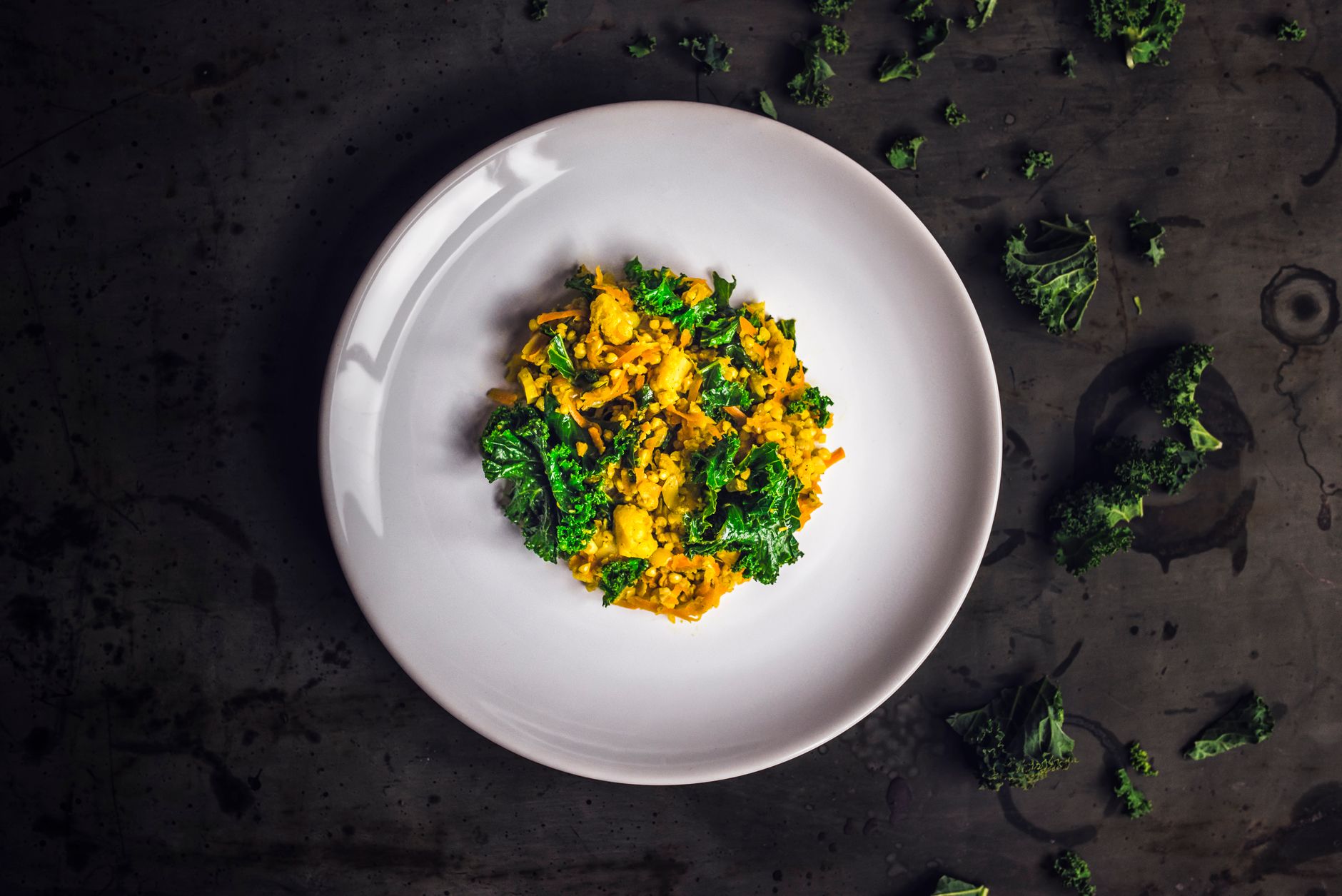 Curried Chickpea and Kale Salad