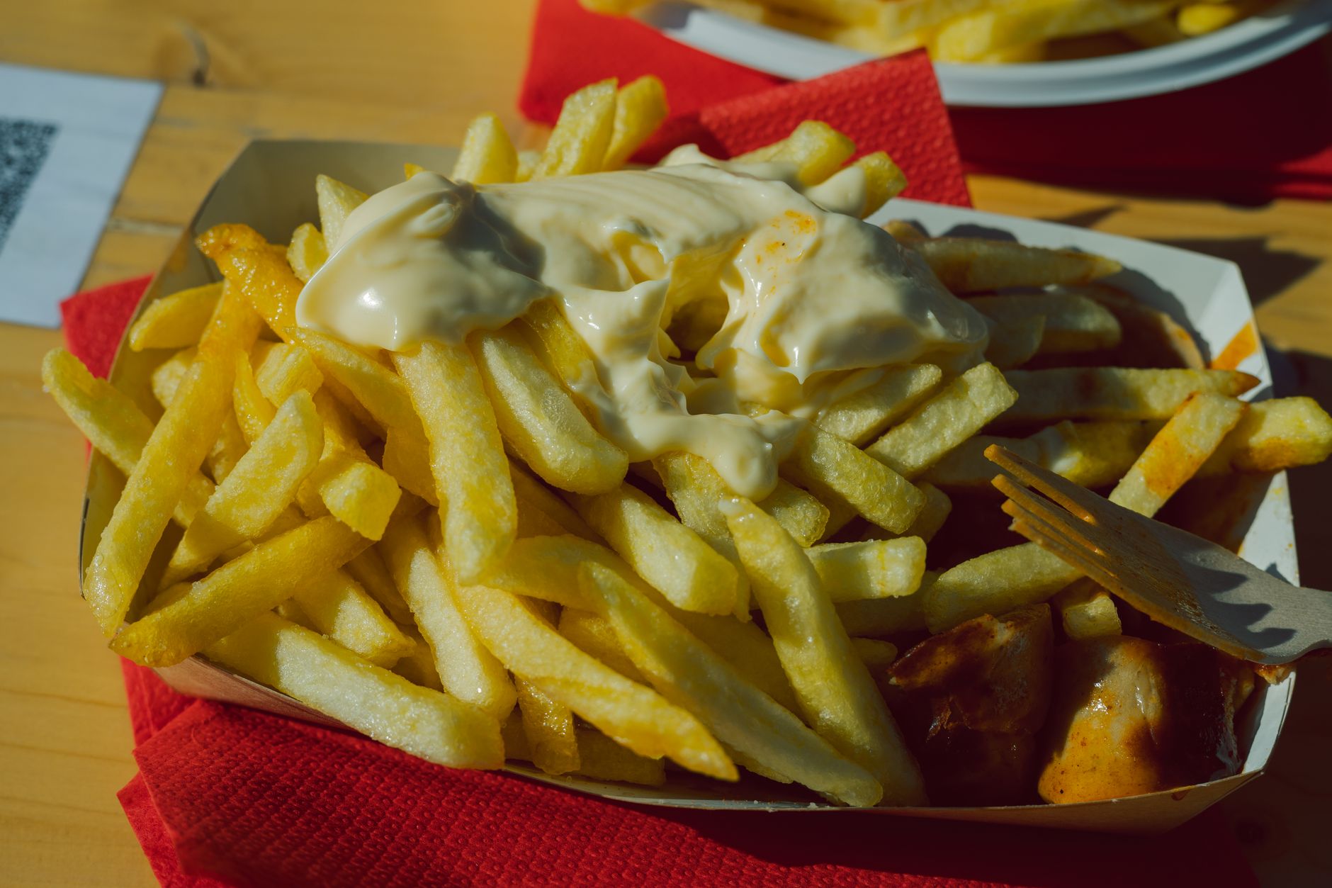 Currywurst with French Fries