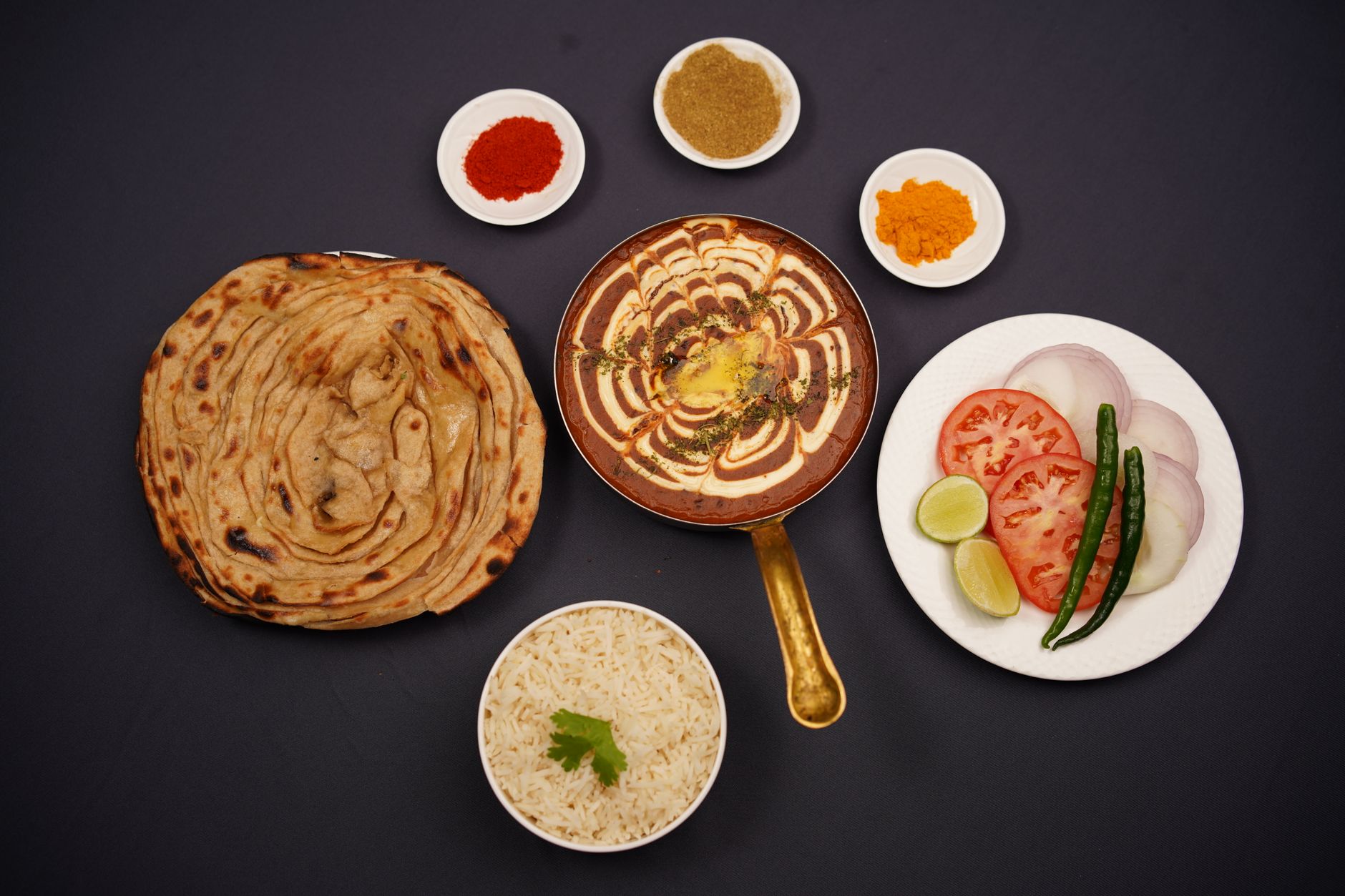 Dal Makhani with Naan and Rice