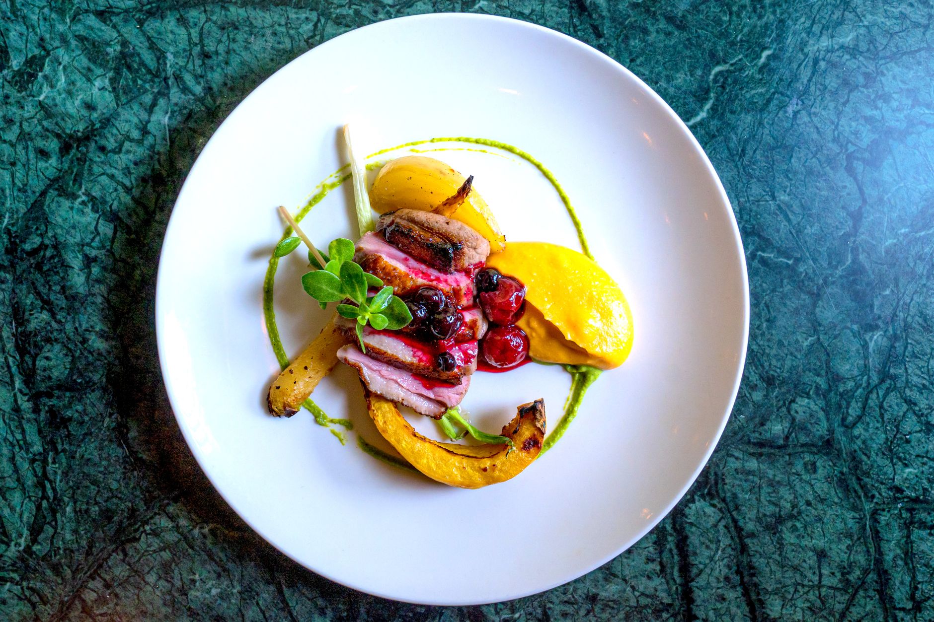 Duck Breast with Fruit and Herbs