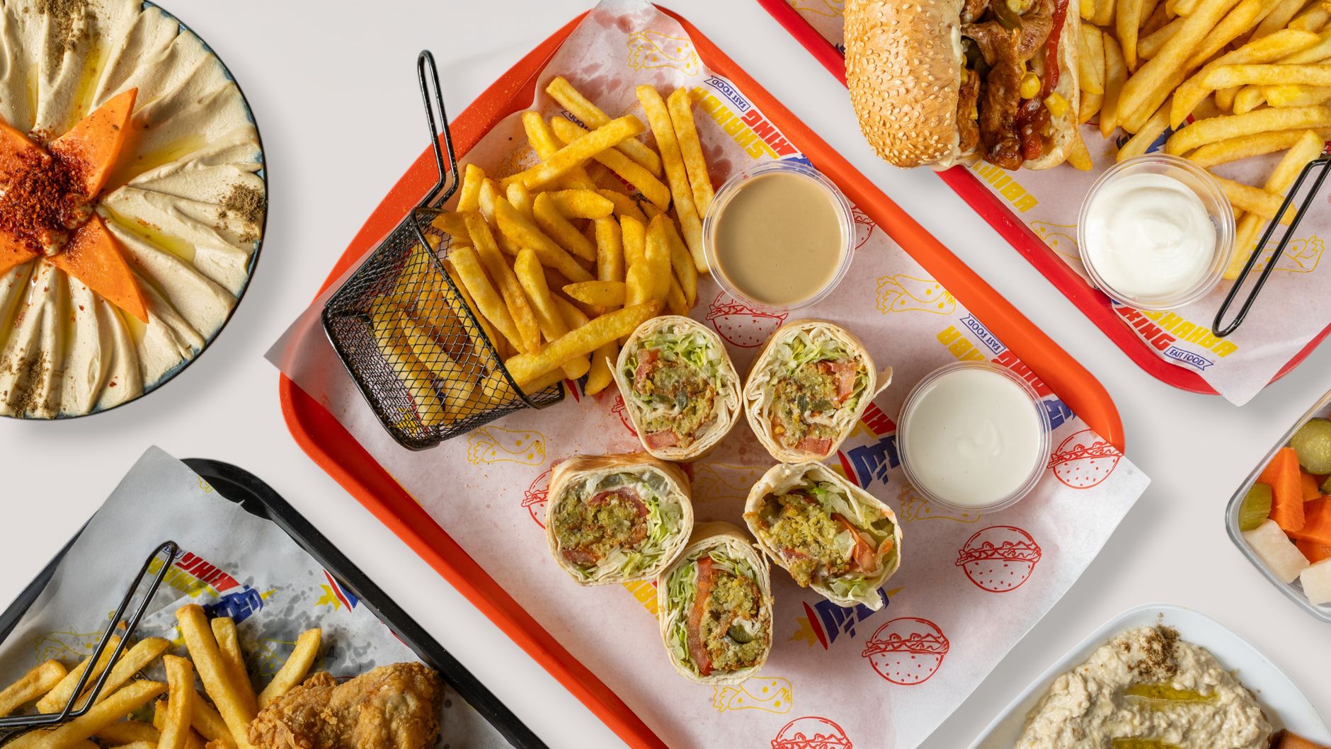 Falafel Wrap with French Fries
