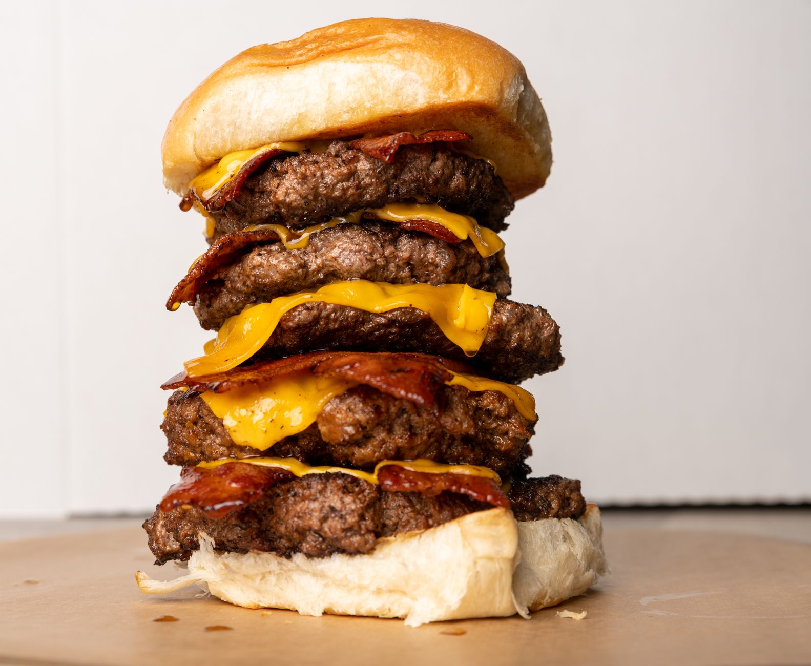 Four-Patty Cheeseburger