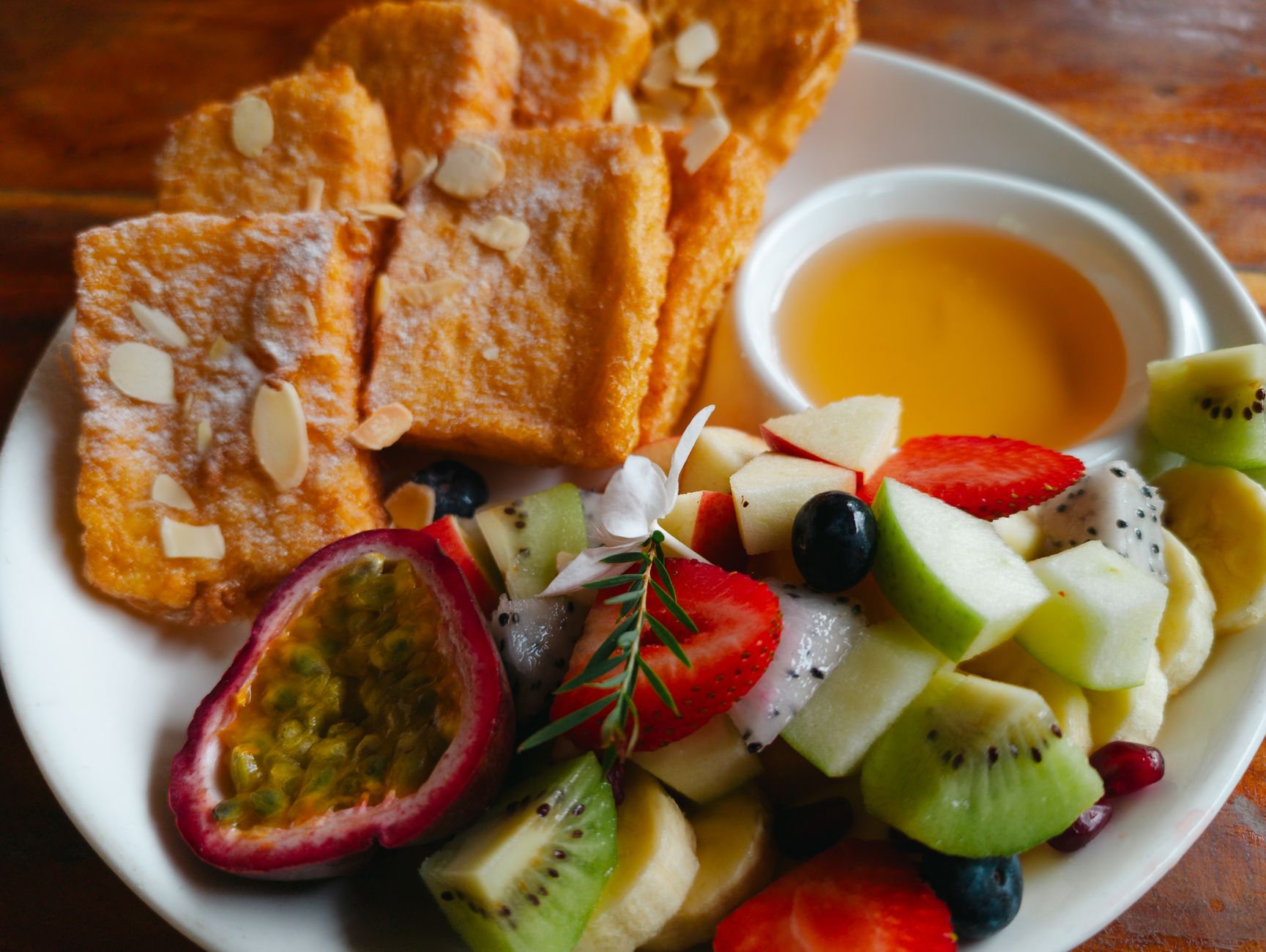 French Toast with Fruit Salad