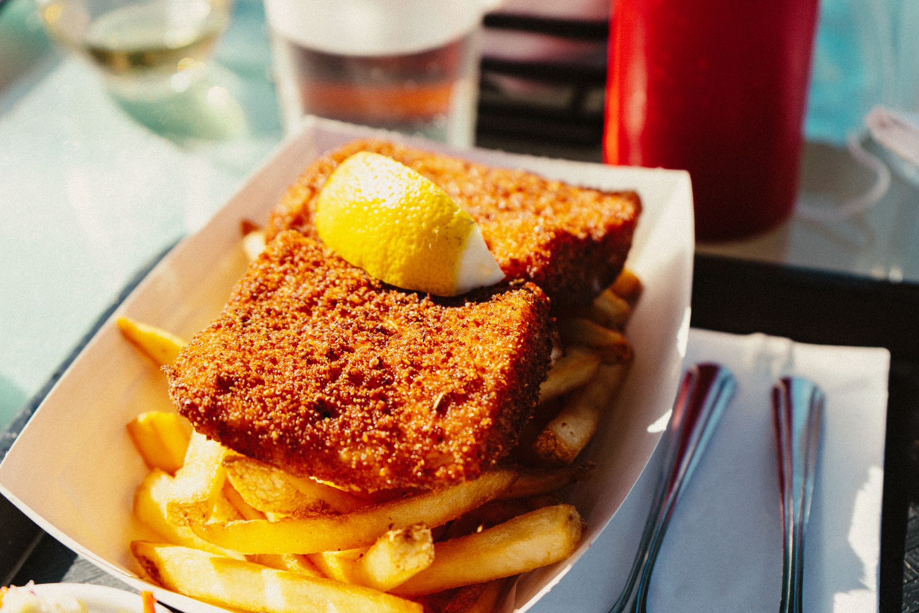 Fried Catfish with French Fries