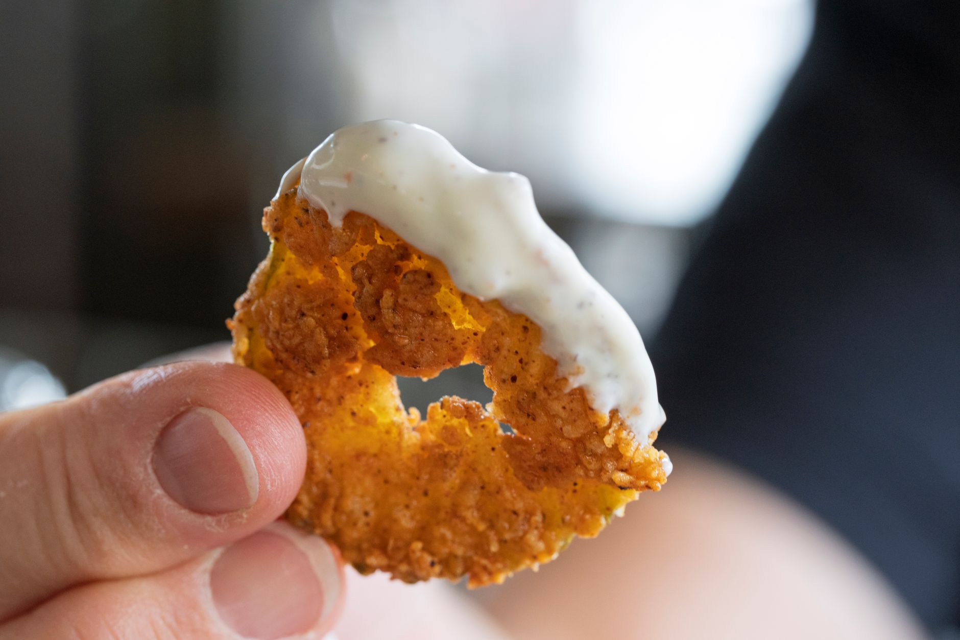 Fried Donut Hole with White Icing